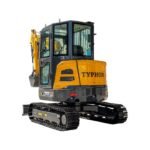 TYPHON NAGA 4.0 Mini Excavator w 4 Ton 24.4hp Yanmar Diesel Engine Metal Track ISO SAE control switch, AC Heater Cabin, 2 Travel Speed - Image 4