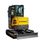 TYPHON NAGA 4.0 Mini Excavator w 4 Ton 24.4hp Yanmar Diesel Engine Metal Track ISO SAE control switch, AC Heater Cabin, 2 Travel Speed - Image 5