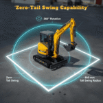 TYPHON NAGA 4.0 Mini Excavator w 4 Ton 24.4hp Yanmar Diesel Engine Metal Track ISO SAE control switch, AC Heater Cabin, 2 Travel Speed - Image 21