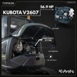 TYPHON TERROR LXV 6.6 Ton Excavator Kubota V2607 56.9HP AC/Heater Cabin Boom Swing - Image 7