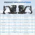 TYPHON TERROR X2 MAX 2.7 Ton Mini Excavator Powerful, Yanmar Engine, Cabin with A/C & Heater, Pilot Control, Boom Swing - Image 10