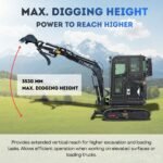 TYPHON TERROR X2 MAX 2.7 Ton Mini Excavator Powerful, Yanmar Engine, Cabin with A/C & Heater, Pilot Control, Boom Swing - Image 18