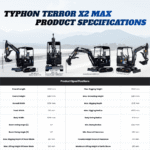 TYPHON TERROR X2 Max Canopy Mini Excavator Powerful 2.5 Ton Compact Machine with Yanmar Engine Advanced Hydraulic System - Image 20