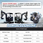 TYPHON TERROR X2 Max Canopy Mini Excavator Powerful 2.5 Ton Compact Machine with Yanmar Engine Advanced Hydraulic System - Image 21