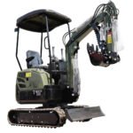 TYPHON TERROR XIII Mini Excavator – 1.3 Ton Trench Digger with Canopy, Hydraulic Thumb Clip, 13.5hp B&S Engine USA