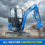 TYPHON TERROR XIX Prestige Cabin Mini Excavator 4200lbs 20.4 HP Kubota D902 with Boom Swing, Retractable Tracks - Image 26