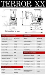 2025 4,000 lb TYPHON TERROR XX Mini Excavator Rubber Track with Kubota D902 Diesel Engine USA - Image 6