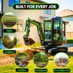 TYPHON TERROR XXV Diesel Mini Excavator 2.7 Ton, 25.1 hp Kubota D1105 RetractableTracks, AC Cabin - Image 33