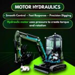 TYPHON TERROR XXV Diesel Mini Excavator 2.7 Ton, 25.1 hp Kubota D1105 RetractableTracks, AC Cabin - Image 35