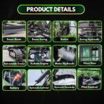 TYPHON TERROR XXV Diesel Mini Excavator 2.7 Ton, 25.1 hp Kubota D1105 RetractableTracks, AC Cabin - Image 29