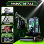 TYPHON TERROR XXV Diesel Mini Excavator 2.7 Ton, 25.1 hp Kubota D1105 RetractableTracks, AC Cabin - Image 30