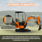 Typhon Tyrant X 1 Ton Mini Excavator with 13.5HP Briggs & Stratton Engine, Hydraulic Oil Cooler & Thumb Clip - Image 13