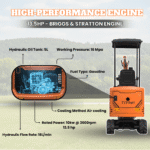 Typhon Tyrant X 1 Ton Mini Excavator with 13.5HP Briggs & Stratton Engine, Hydraulic Oil Cooler & Thumb Clip - Image 24