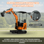 Typhon Tyrant X 1 Ton Mini Excavator with 13.5HP Briggs & Stratton Engine, Hydraulic Oil Cooler & Thumb Clip - Image 16