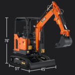 AY-25 | 25 HP Perkins Diesel Engine 2.5 Ton Mini Excavator with Swing Boom & Adjustable Speed - Image 17