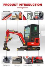 Mini Excavator with 14hp Kubota Engine | Hydraulic Thumb, Side Swing & Cab | HUAYEE HY18C - Image 11