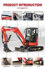 3.5 Ton Industrial Mini Excavator with 24HP Yanmar Engine & Enclosed Cab | HUAYEE HY35C - Image 12