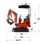 MechMaxx Mini Compact Excavator with HONDA GX390 Engine, 65.7" Max Digging Depth, 2280 lb Operating Weight, Model MEC10 - Image 4