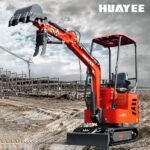 Mini Excavator - Hydraulic Thumb Clamp, 13.5HP Rato Engine Gas Powered | HUAYEE HY12C - Image 6