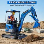 TYPHON TERROR XIX STORM Mini Excavator – 4000lbs Trench Digger with Boom Swing, Canopy, Retractable Tracks - Image 22