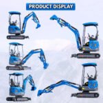 TYPHON TERROR XIX STORM Mini Excavator – 4000lbs Trench Digger with Boom Swing, Canopy, Retractable Tracks - Image 31