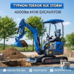 TYPHON TERROR XIX STORM Mini Excavator – 4000lbs Trench Digger with Boom Swing, Canopy, Retractable Tracks - Image 34