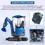 TYPHON TERROR XIX STORM Mini Excavator – 4000lbs Trench Digger with Boom Swing, Canopy, Retractable Tracks - Image 29